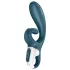 Satisfyer Hug Me - App-gestuurde vibrator met clitorisstimulator (blauw)