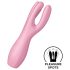 Satisfyer Threesome 3 - oplaadbare clitoris vibrator - siliconen - roze