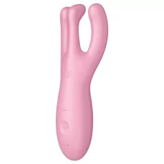   Satisfyer Threesome 4 - clitoris vibrator - oplaadbaar - siliconen - roze