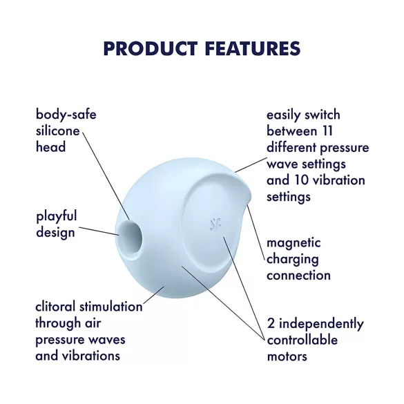 Satisfyer - luchtdruk clitorisstimulator - blauw