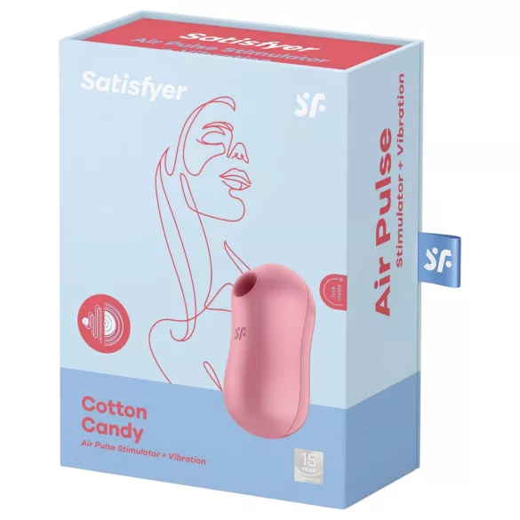 Satisfyer - luchtdruk clitoris vibrator - katoen snoep - koraal
