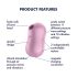 Satisfyer Cotton Candy - oplaadbare luchtdruk clitoris vibrator (paars)