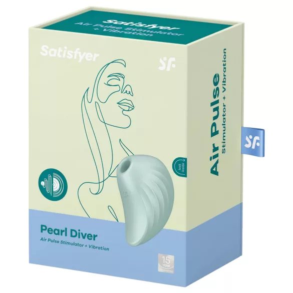 Satisfyer Pearl Diver - clitorisstimulator met luchtdruk - menta