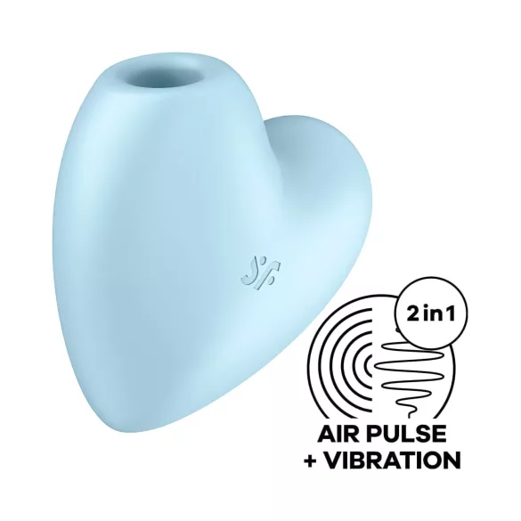 Satisfyer Cutie Heart - luchtdruk clitorisstimulator - oplaadbaar - blauw