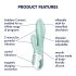 Satisfyer Air Pump Bunny 5 - slimme pomp vibrator (mintgroen)
