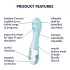 Satisfyer Air Pump Vibrator 5 - App-gestuurd (blauw)