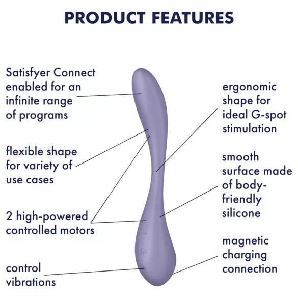 Satisfyer G-spot Flex 5 - appgestuurde G-spot vibrator (paars)