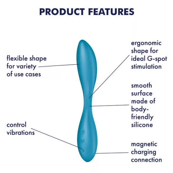 Satisfyer G-spot Flex 1 - oplaadbare, waterdichte G-spot vibrator (groen)