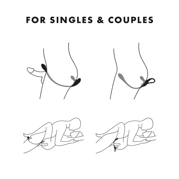 Satisfyer - anale vibrator en penisring - oplaadbaar siliconen blauw