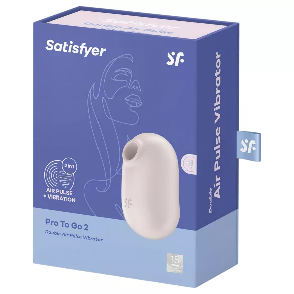 Satisfyer Pro To Go 2 - luchtdruk clitorisstimulator - beige