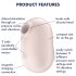 Satisfyer Pro To Go 2 - luchtgolven clitorisstimulator (beige)