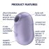 Satisfyer Pro To Go 2 - Oplaadbare, luchtdruk clitorisstimulator (violet)