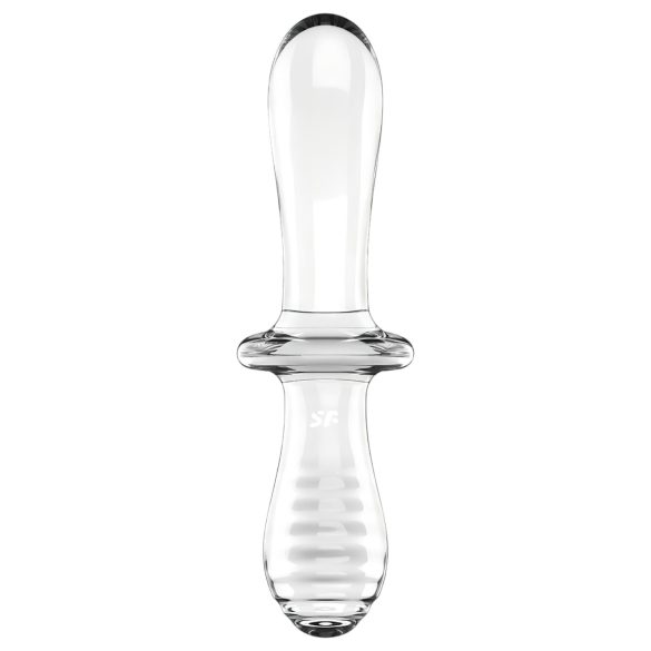 Satisfyer Double Crystal - dubbele dildo - glas - transparant