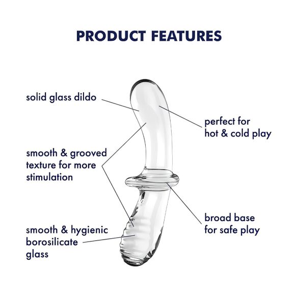 Satisfyer Double Crystal - dubbele dildo - glas - transparant
