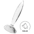 Satisfyer Sparkling Crystal - glazen dildo - geribbeld - transparant