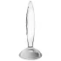 Satisfyer Sparkling Crystal - glazen dildo - geribbeld - transparant