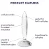 Satisfyer Sparkling Crystal - glazen dildo - geribbeld - transparant