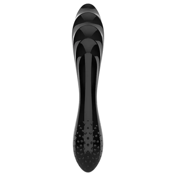Satisfyer Dazzling Crystal 1 - dubbelzijdige glazen dildo - zwart