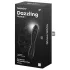 Satisfyer Dazzling Crystal 1 - dubbelzijdige glazen dildo - zwart