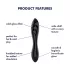 Satisfyer Dazzling Crystal 1 - dubbelzijdige glazen dildo - zwart