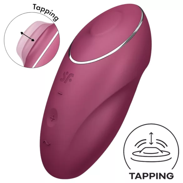 Satisfyer Tap & Climax 1 - vibrator en clitorisstimulator - 2in1 - rood