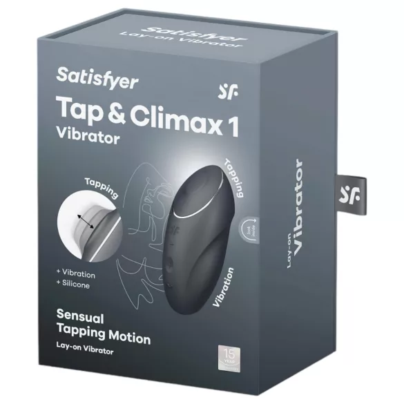 Satisfyer - 2-in-1 clitoris vibrator - Tap & Climax 1 - zwart