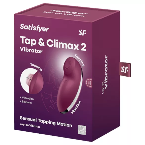 Satisfyer Tap & Climax 2 - 2-in-1 clitorisstimulator en vibrator - rood