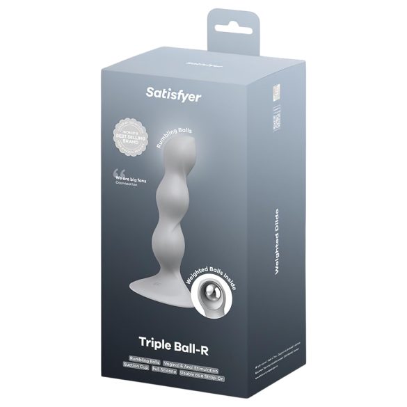 Satisfyer Triple Ball-R - dildo met kralen - grijs