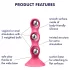 Satisfyer Triple Ball-R - anaal vibrator met kralen - siliconen - roze