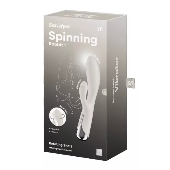 Satisfyer - rabbit vibrator met roterende clitorisstimulator - beige