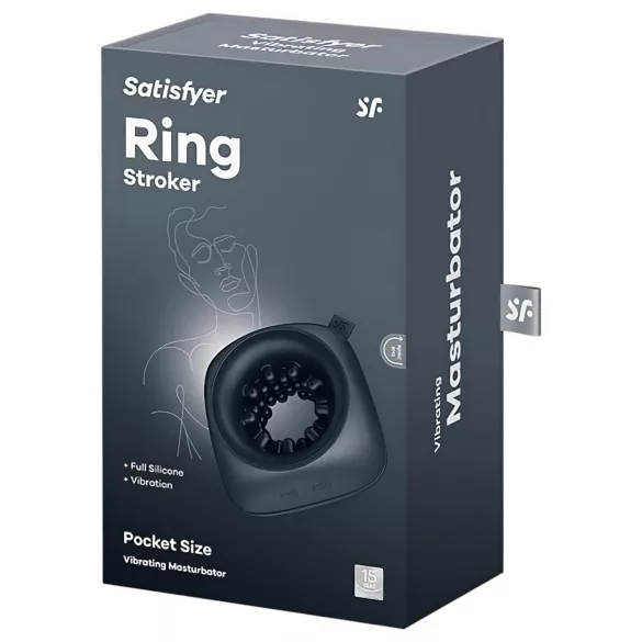 Satisfyer - Vibrerende penisring masturbator - Oplaadbaar - Zwart