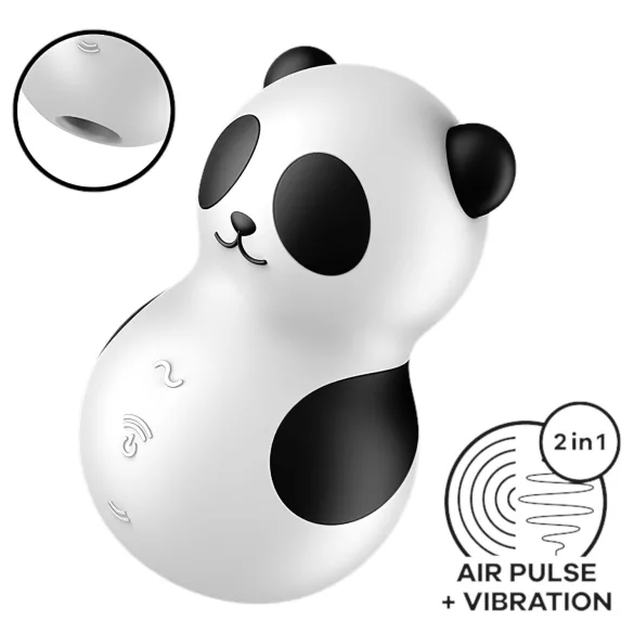 Satisfyer Pocket Panda - luchtdruk clitorisstimulator - zwart