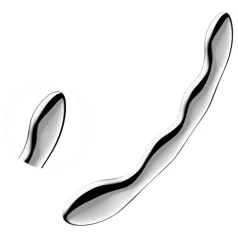   Satisfyer Cosmic Crest 2 - metalen dildo - gebogen golfvorm - zilver