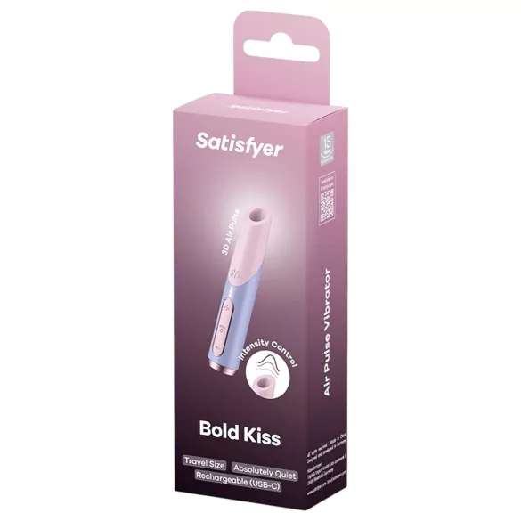 Satisfyer Bold Kiss - luchtdruk vibrator lipstick vorm - roze