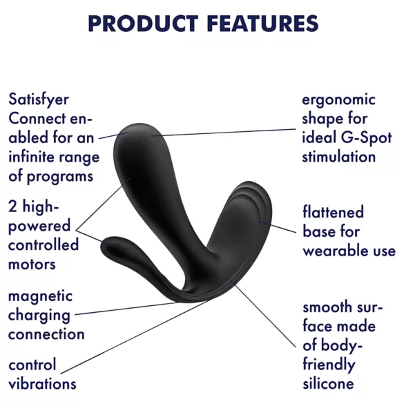 Satisfyer Top Secret+ - 3‑armige, draagbare vibrator (groen)