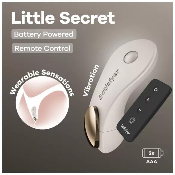 Satisfyer Little Secret - draagbare slipvibrator (wit)
