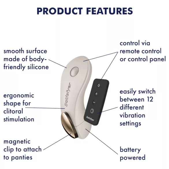 Satisfyer Little Secret - draagbare slipvibrator (wit)
