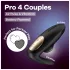 Satisfyer Pro 4 Couples - luchtdruk vibrator voor koppels - zwart
