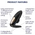 Satisfyer Pro 4 Couples - luchtdruk vibrator voor koppels - zwart