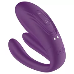   Mrow - koppel vibrator - oplaadbaar waterdicht 3 motoren - paars
