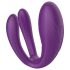 Mrow - oplaadbare, waterdichte trio-motorige duo-vibrator (paars)