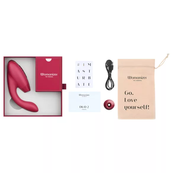 Womanizer Duo 2 - vibrator voor clitoris en G-spot - rood