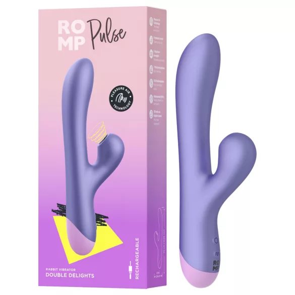 ROMP Pulse - G-spot vibrator met luchtdruk clitorisstimulator - paars