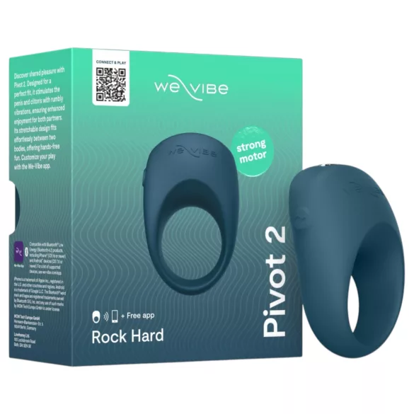 We-Vibe Pivot 2 - App-gestuurde vibrerende penisring voor mannen (blauw)