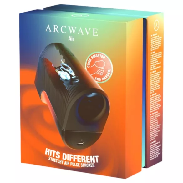 Arcwave Air - luchtdruk, rekbare oplaadbare masturbator (zwart)