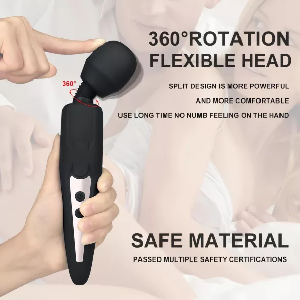 Mrow - oplaadbare waterproof vibrator - massager - zwart