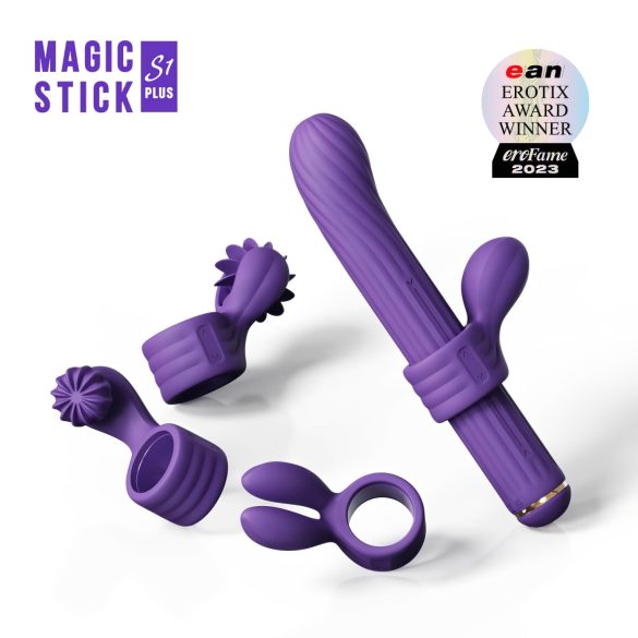 Magic Stick - Verwisselbare Kop Vibrator (Paars)