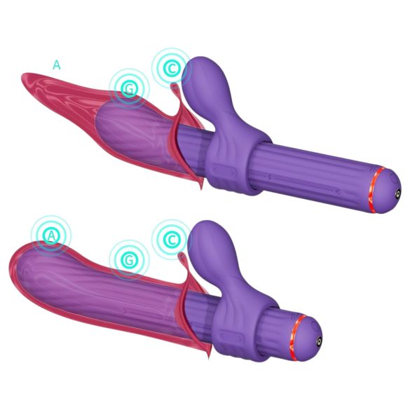 Magic Stick S1 - multifunctionele vibrator (paars)