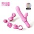 Magische Stok - Verwisselbare opzetstukken vibrator (pink)