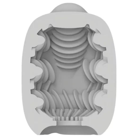 VIBEGGS Ribs Delight - vibrerend ei-masturbator (wit)